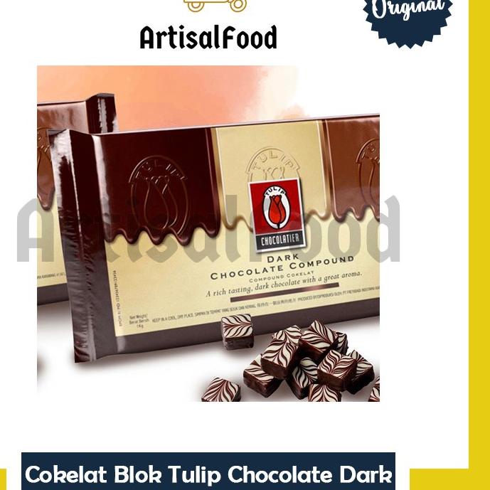 

➶ Tulip Dark White Milk dcc Compound Chocolate Coklat Cokelat Batang 1kg ASLI 1 kg ☁