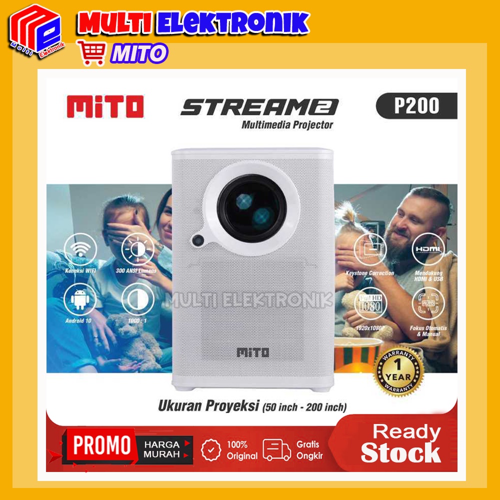 Mito Projector Multimedia Stream 2 - Smart Projector P200 / P-200 / P 200 Original