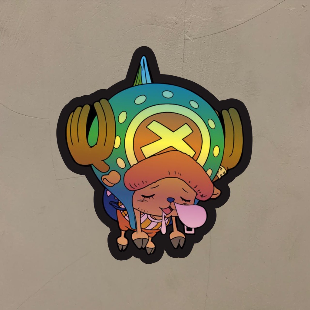 

Stiker Anime Hologram Tony Chopper One Piece Case Hp dan Laptop 7 Cm