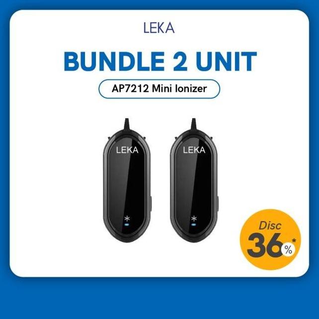 Bundle Hemat 2 Unit Leka Ap7212 Mini Ionizer - Kalung Air Purifier Non Eggbatbet