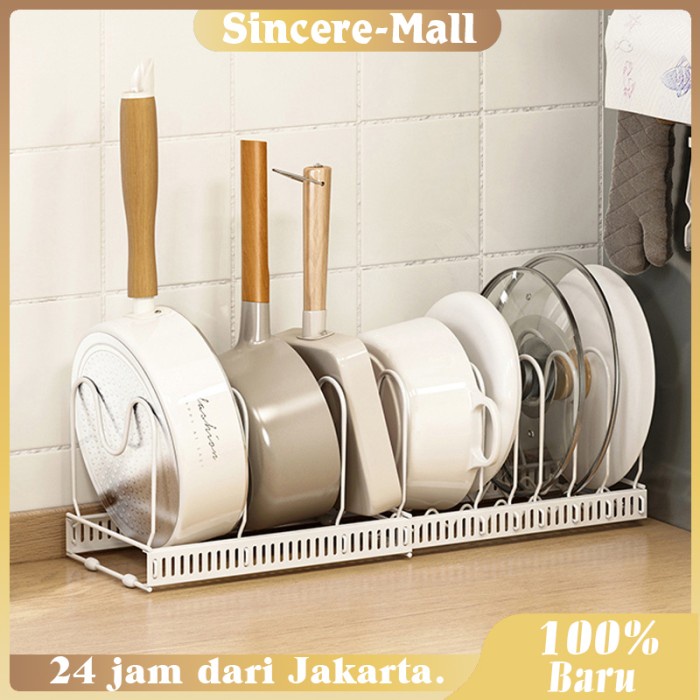 Terlaris Adjustable Rak Panci Rak Bawah Perapi Dapur Rak Panci Dapur Rak