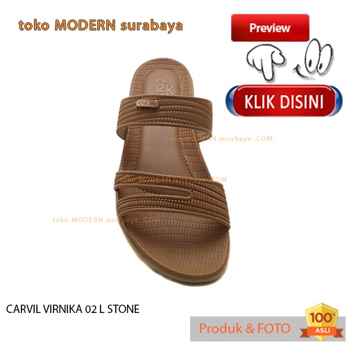 Sandal wanita casual sendal slide flat selop cewe trepes CARVIL VIRNIKA 02 L