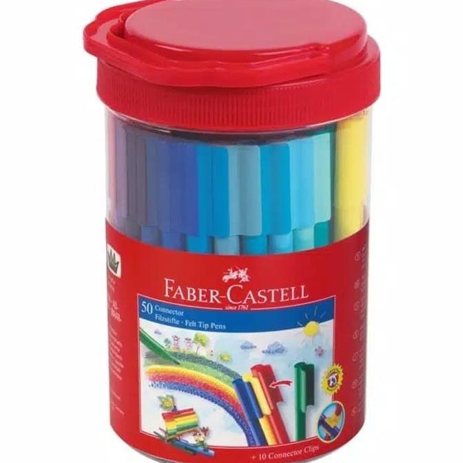 

Connector Pen 50 Warna Faber Castell Jar / Toples / Spidol Mewarnai