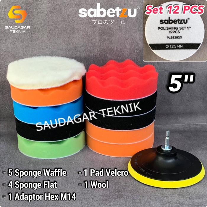 Terlaris Busa Poles 5 Inch Set Wool Poles 5" Sponge Polishing Pad