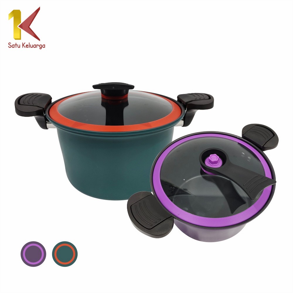 Satu Keluarga Panci Presto 3.5L Anti Lengket C800 Teflon Totipotent Pot Pressure Cooker Serbaguna Hi