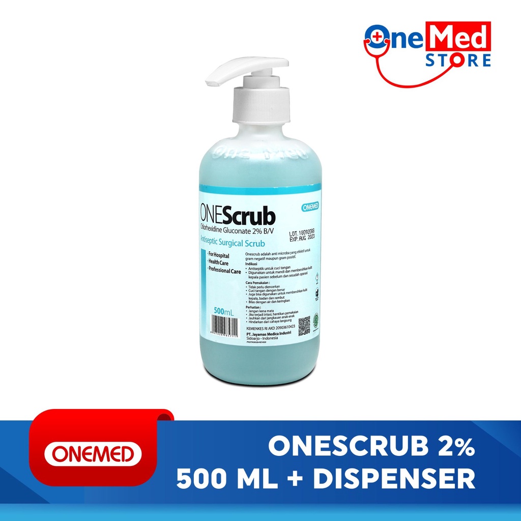 One Scrub OneMed 2% Hand Scrubs +dispenser 500ml OJ2