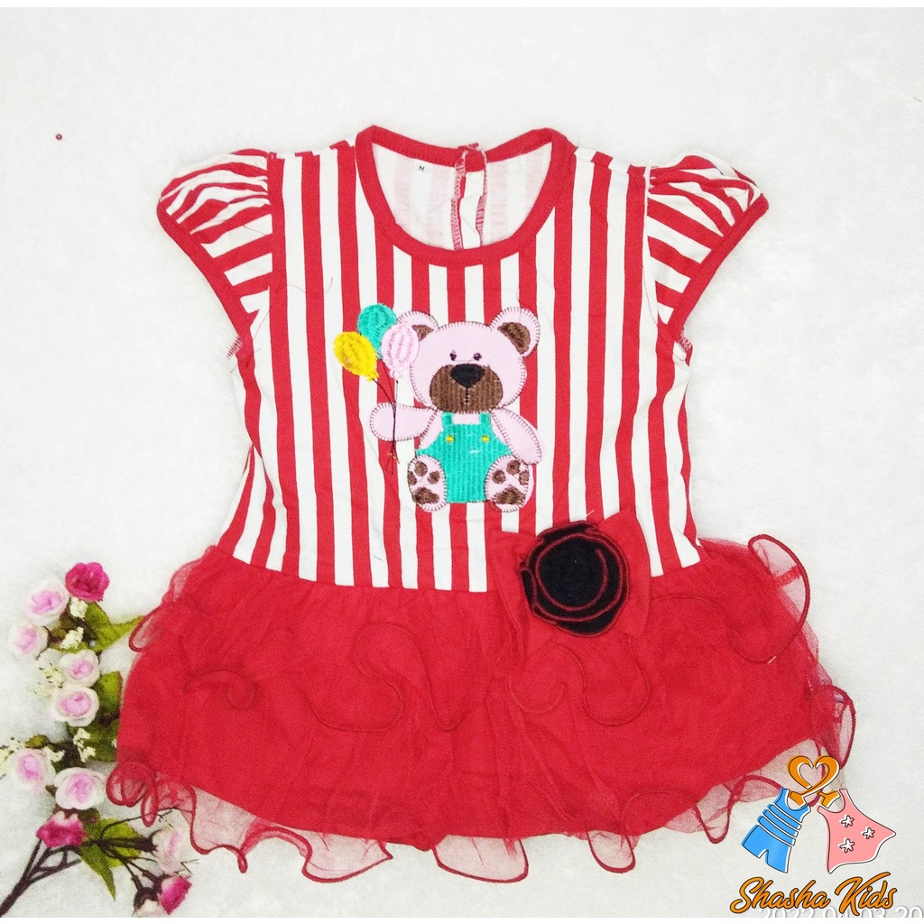 [T-01] Baju bayi perempuan/ Dress bayi perempuan  tutu  cantik 6-18 bln