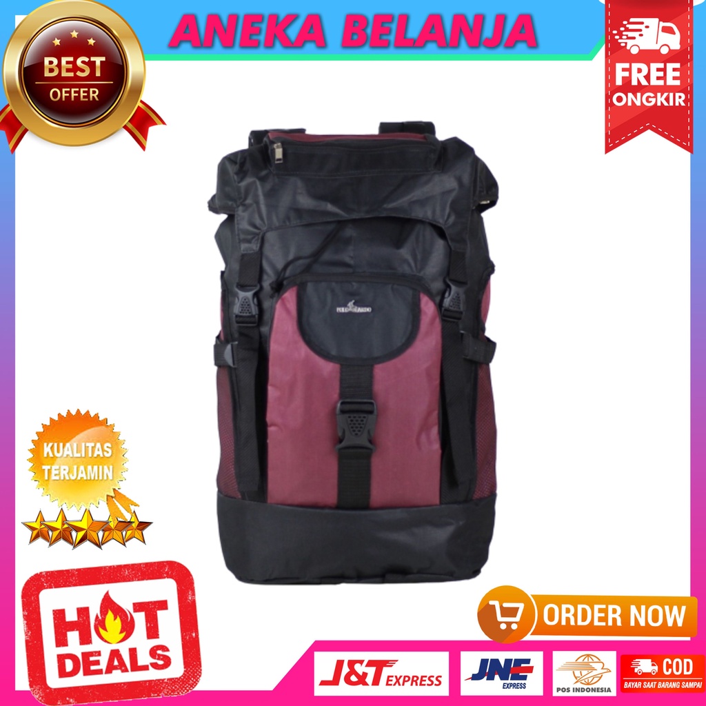 Backpack Carrier Besar Bahan D300 Berkualitas Tas Ransel Jumbo Gunung Besar Polo Ardo Merah Tas Ransel Gunung Murah