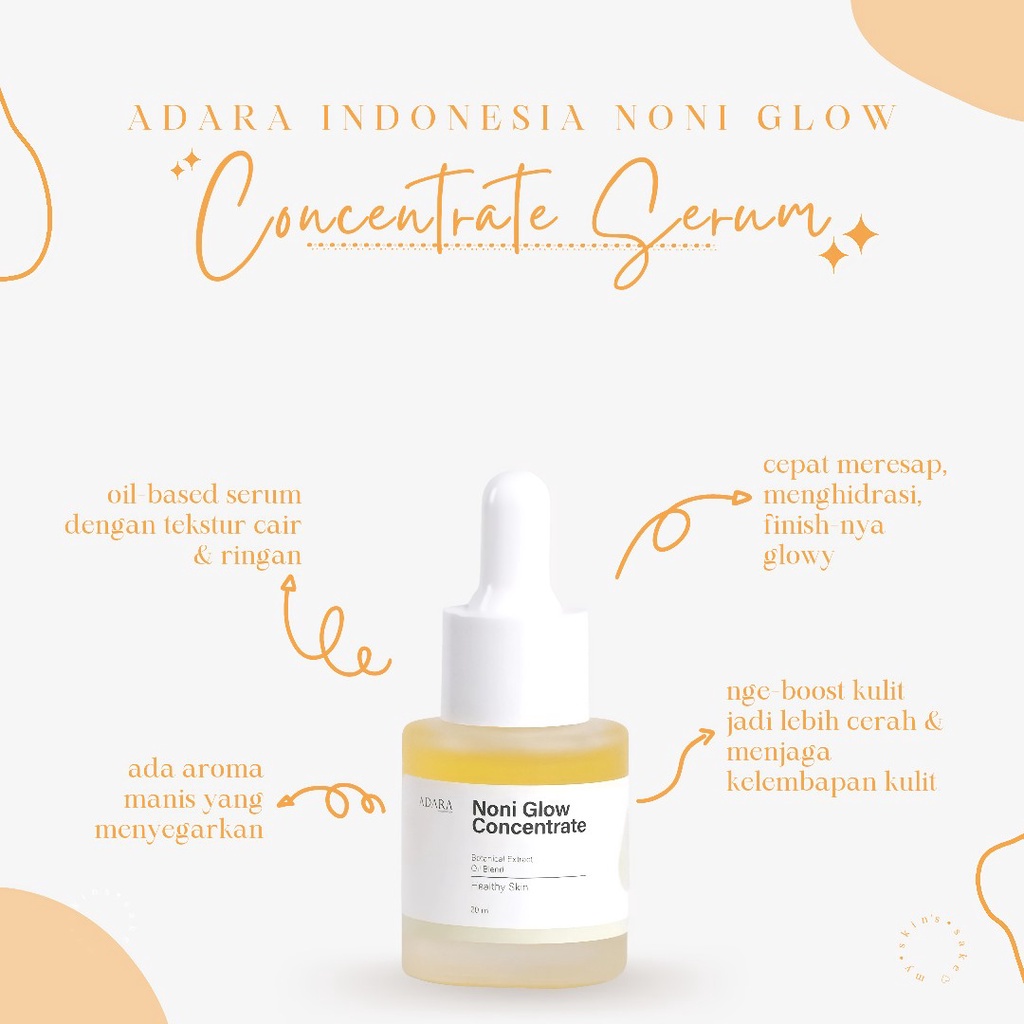 ADARA Noni Glow Concentrate 20ml | Noni + Natural Flower Oil Serum