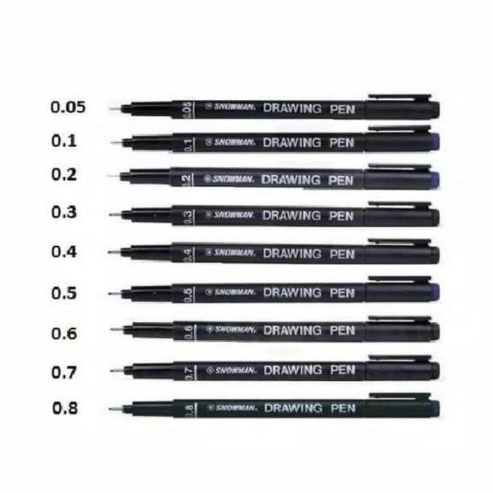 

Terlaris Terbaik Paket Set 9 12 Ukuran Snowman Drawing Pen Technical Sketching