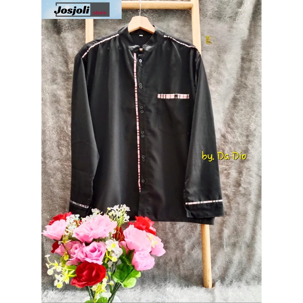 JOSJOLI_STORE/Baju Koko Zaidan/Atasan Pria Muslim Dewasa Lengan Panjang/L XL