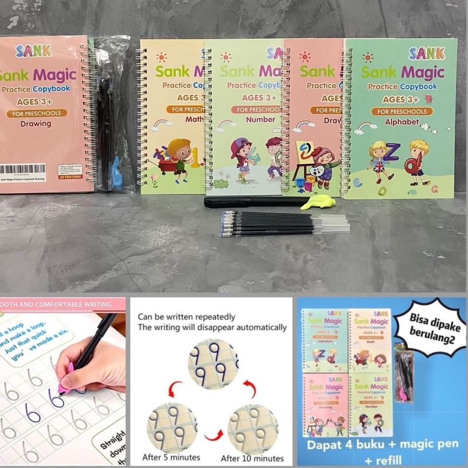 

Paket Ekslusif SANK Magic Practice Book 1 SET ISI 4 BUKU + PULPEN