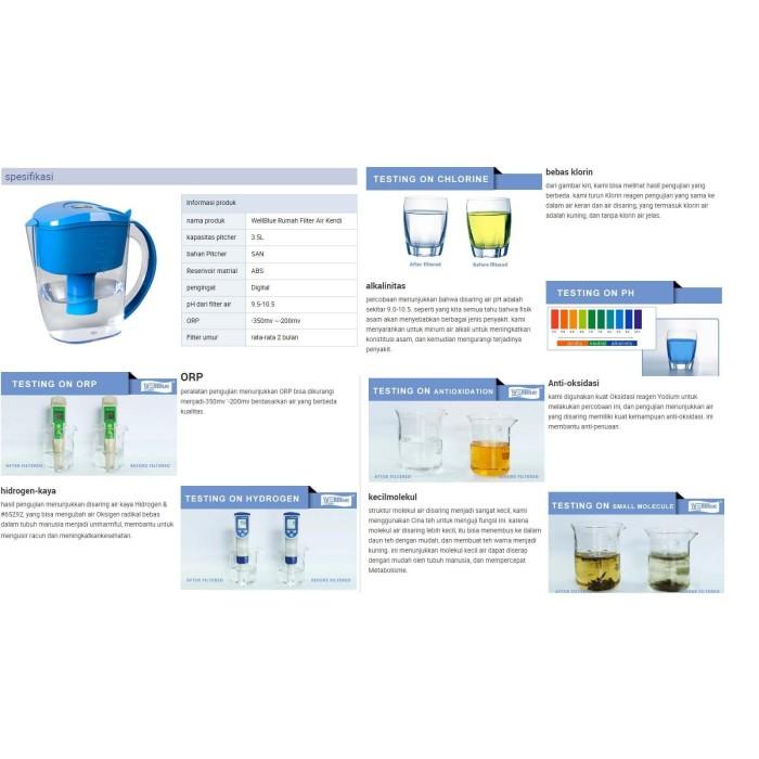 Filter/Teko/Pitcher Alkaline Latioxidant Water ORI / WellBlue