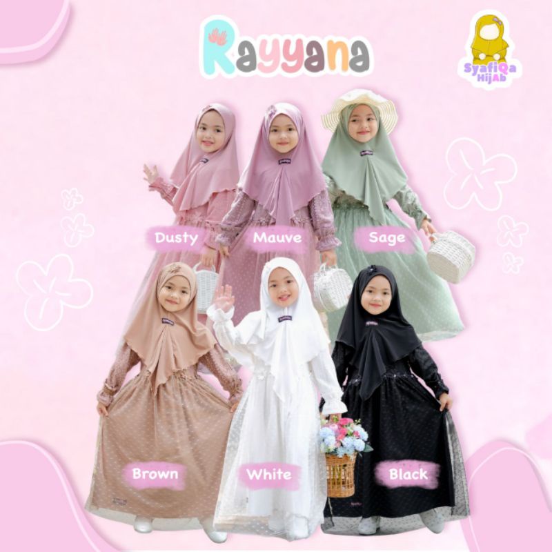 GAMIS RAYYANA SYAFIQA HIJAB , GAMIS BAYI DRESS , GAMIS ANAK (BISA COD)
