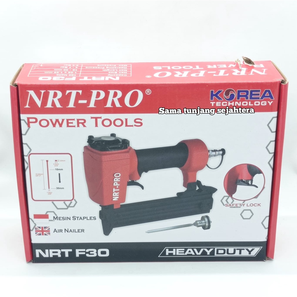 

NRT-PRO STAPLES ANGIN F 30 / AIR NAILER GUN TEMBAK PAKU F30 NRT PRO