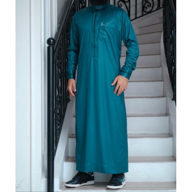 Jubah Thuba Bordir Smok dan Manset