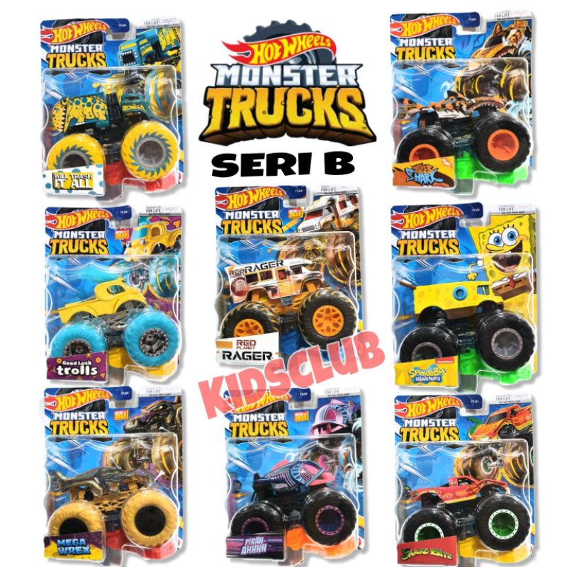 Hotwheels Monster Truck Seri B Terbaru.Original Mattel