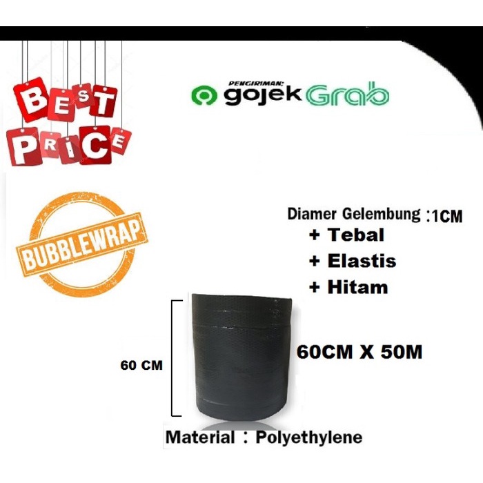 

BUBBLE WRAP ROLL POTONGAN HITAM BUBLE WARP HITAM TERMURAH
