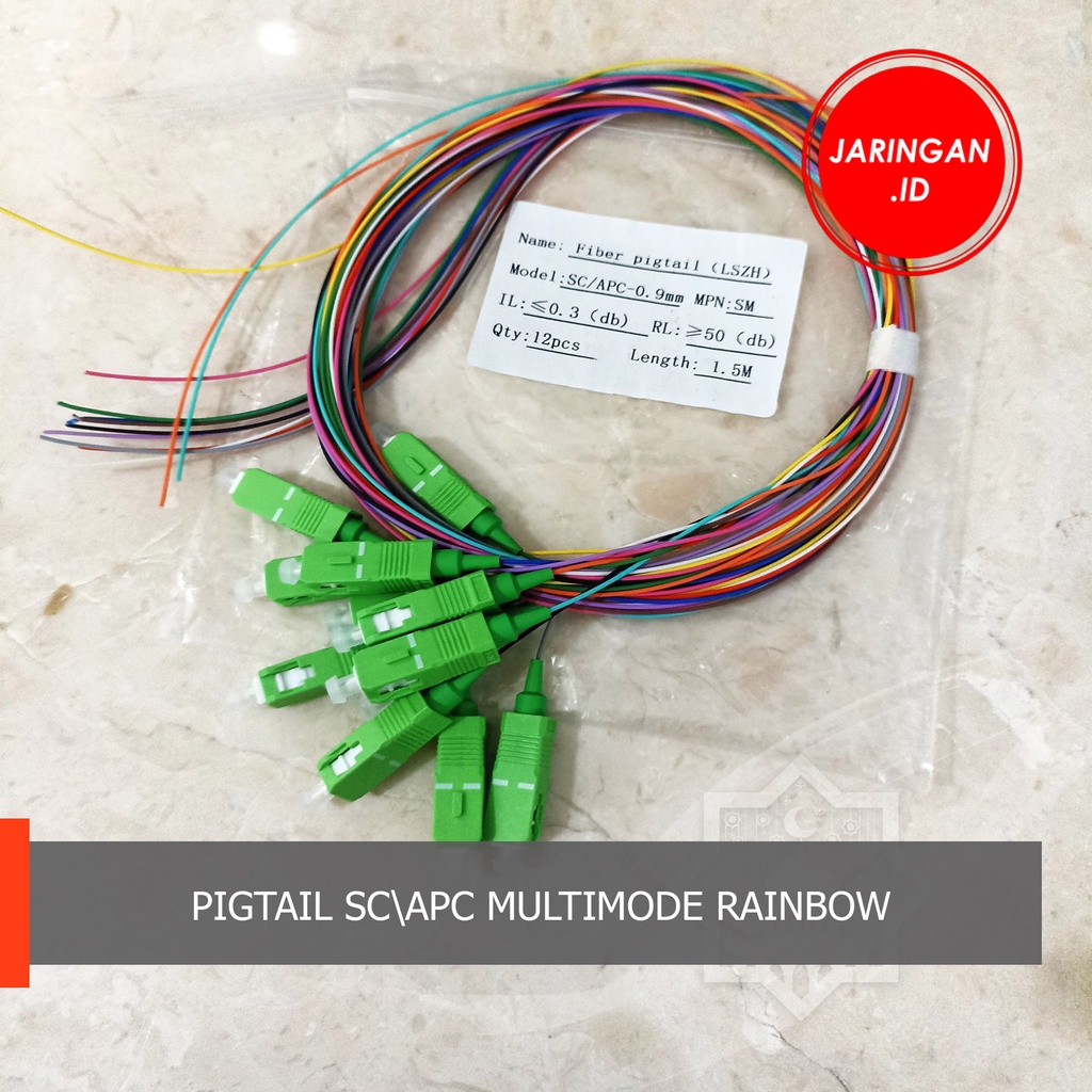 PIGTAIL SCAPC MULTIMODE RAINBOW