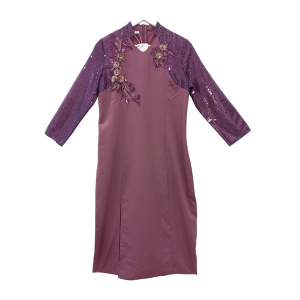 DRESS IMPORT BELAH SAMPING / DRESS PESTA BLING - BLING