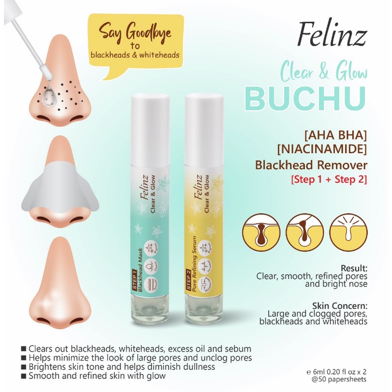 FELINZ Clear &amp; Glow Buchu Blackhead Remover