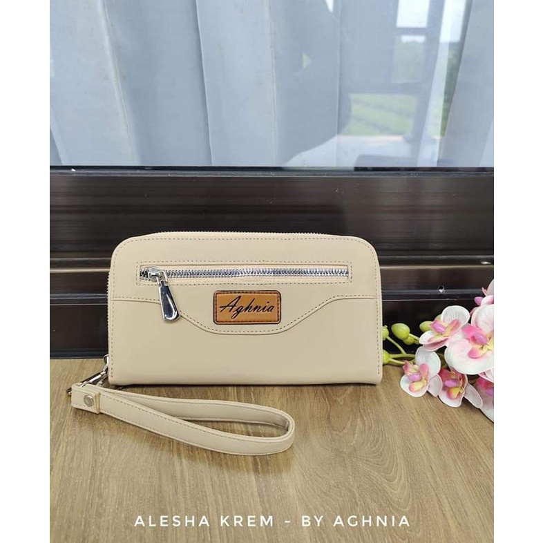 DOMPET ALESHA AGHNIA / DOMPET AGHNIA / DOMPET WANITA / DOMPET KEKINIAN / ANTI AIR / DOMPET ALESHA