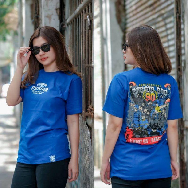 Kaos Persib Anniversary 90th Persib Bandung Baju Anniversary Persib Bandung Pria Wanita