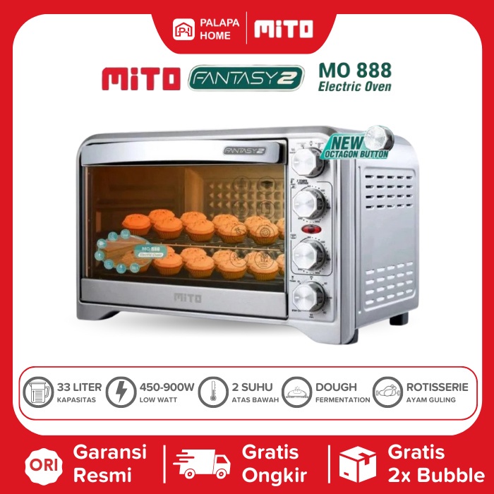 Oven MITO FANTASY 2 FANTASY2 MO 888 Kapasitas Besar 33 Liter Mitochiba MO888 Original Garansi Resmi