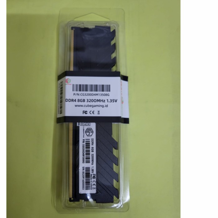 Ram Cube Gaming 8Gb Pc 25600 3200 Mhz Ddr 4 Chip Micron Single Chanel