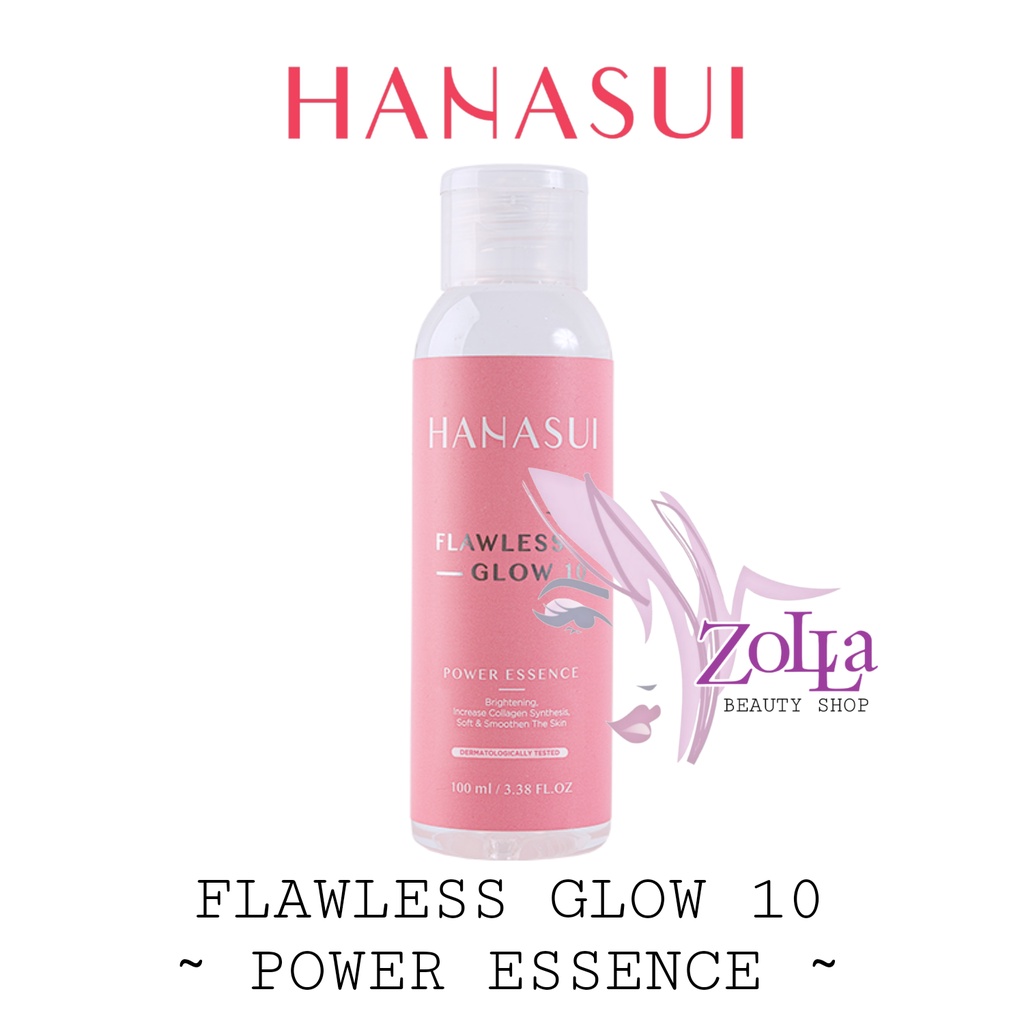 HANASUI FLAWLESS GLOW 10 POWER ESSENCE - BPOM - ESSEN WAJAH