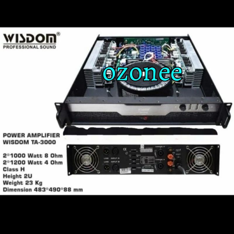 POWER AMPLIFIER WISDOM TA 3000 TA3000 ORIGINAL