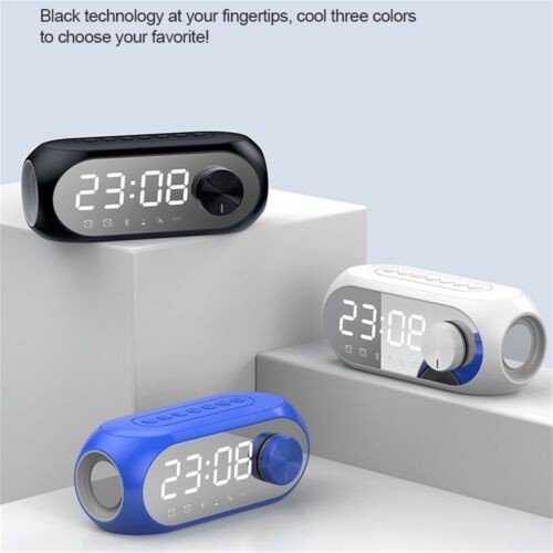 Speaker Bluetooth S8 Clock Alarm Light Disco Mirror Portable