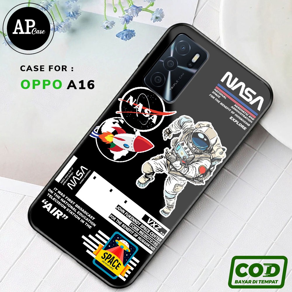 Case Oppo A16 Hardcase 2D Glossy Case Motif NASA Terbaru - Custom Case - Casing - Hardcase - Softcas