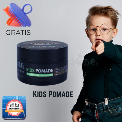 CAPTAIN Kids Pomade Natural Tea Oil - Minyak Wax Styling Pengkilap Penambah Volume Rambut Anak