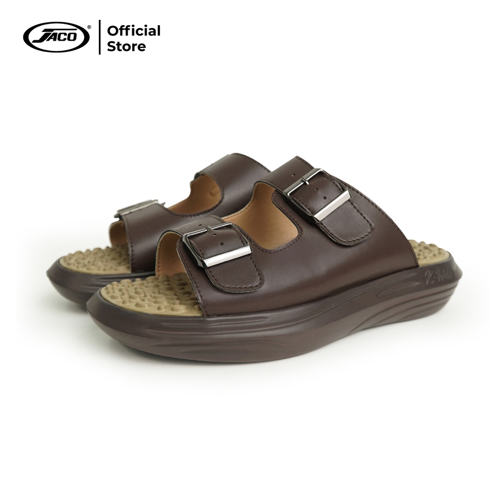 Jaco K-Walk Sendal Kesehatan Sendal Terapi Kesehatan Sendal Refleksi Sendal Akupuntur Sendal Rematik Kwalk-Plus Brown - M