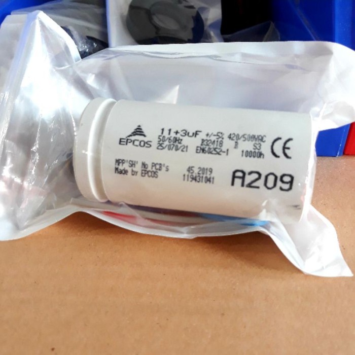 Kapasitor Mesin Cuci 11 3uf Epcos 11+3uf Sharp Original Capasitor A209