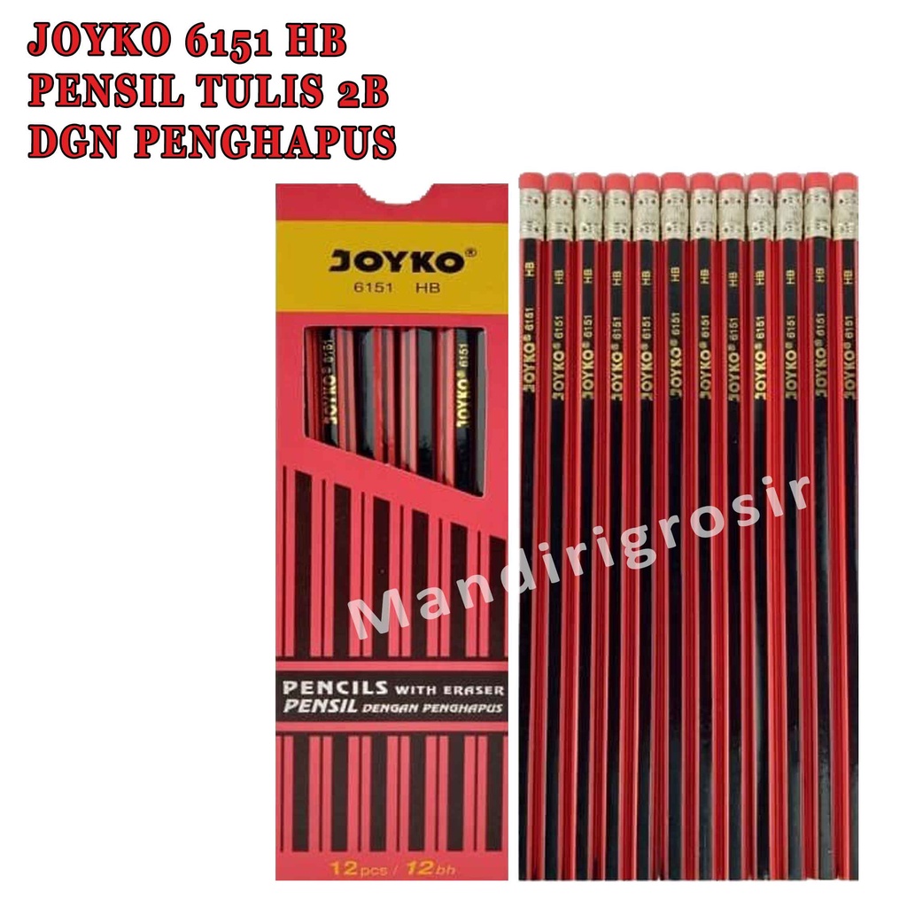 PENSIL JOKYO* PENCIL* PENSIL DENGAN PENGHAPUS* PENSIL 2B