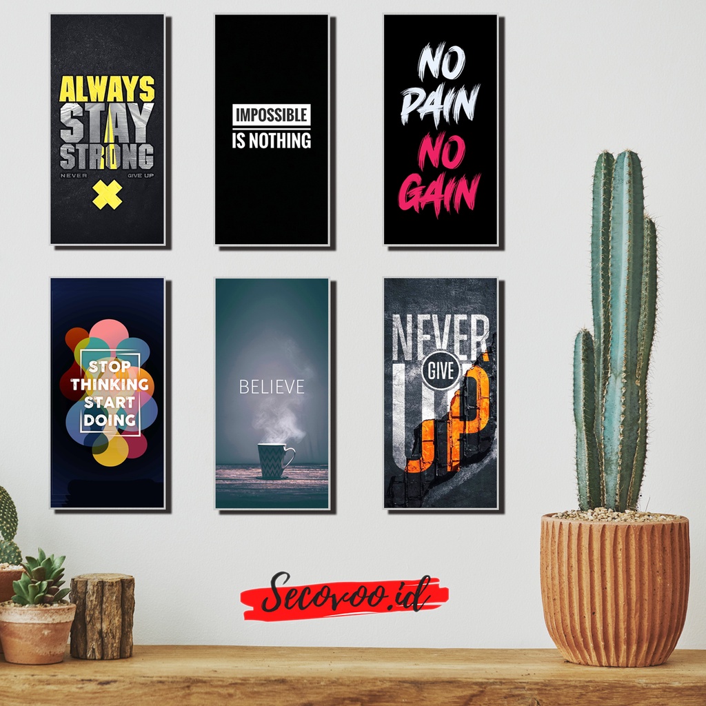 Wall Decor Rumah Pajangan Kamar Poster Dekorasi Hiasan Dinding 15x30 Motif Quotes Aesthetic Grafity 