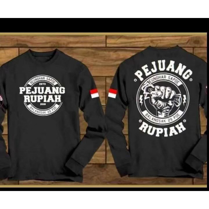 Kaos Distro Anak Rantau Premium T shirt Long Pejuang Rupiah, Pejuang Janda, Orang Tua