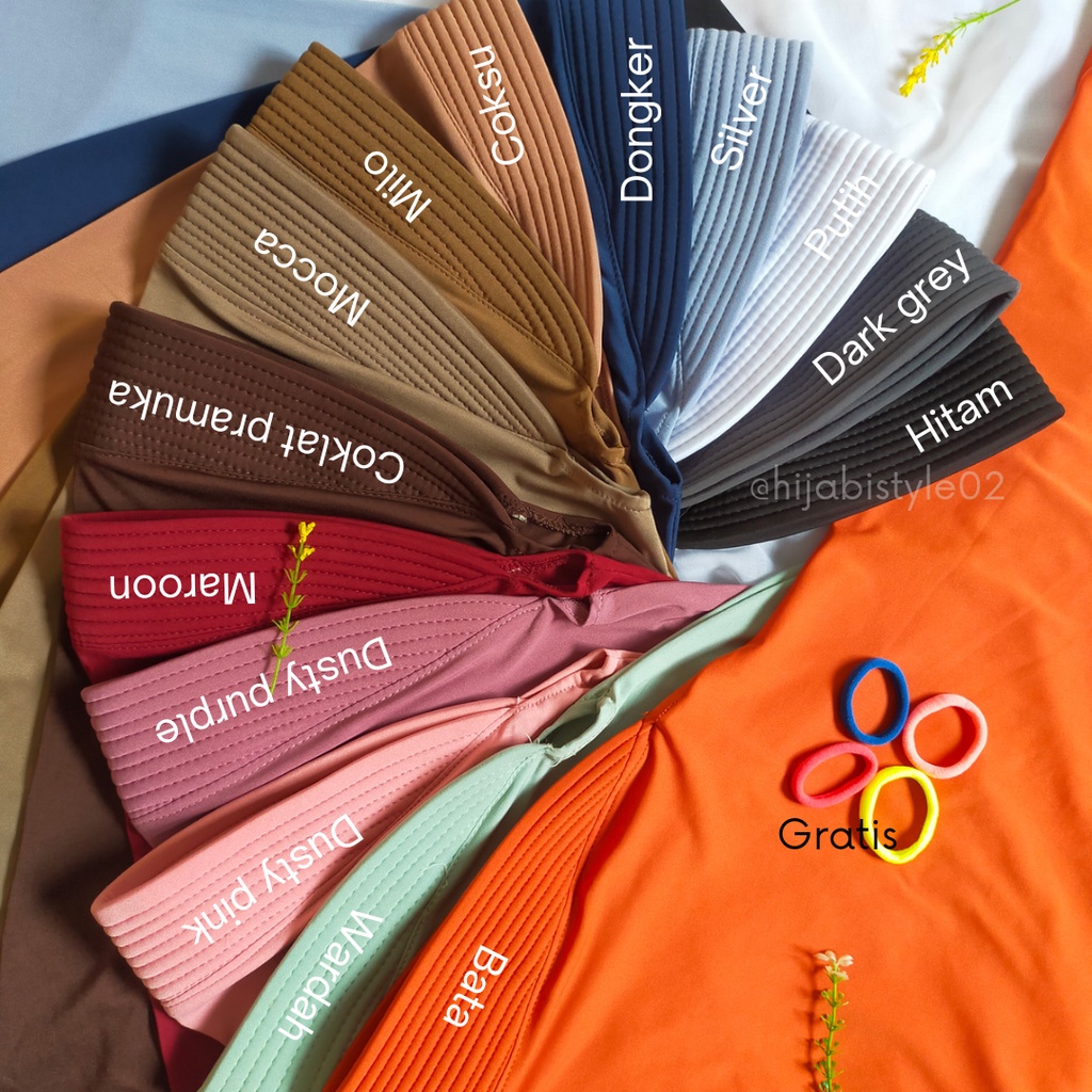 JILBAB BERGO SIZE L PANJANG INSTAN POLOS