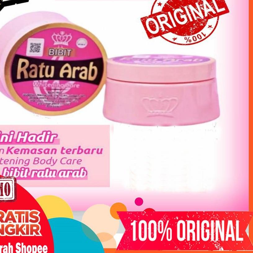 ✈ (Kemasan New) bibit ratu arab original 100%  handbody hb whitening ampuh ♞