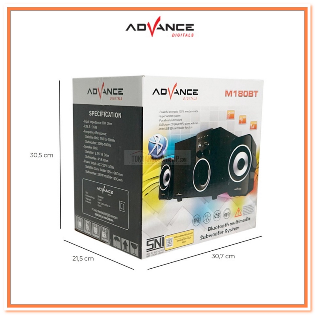 SPEAKER AKTIF ADVANCE M180BT BLUETOOTH SPEAKER - M180BT CLEON