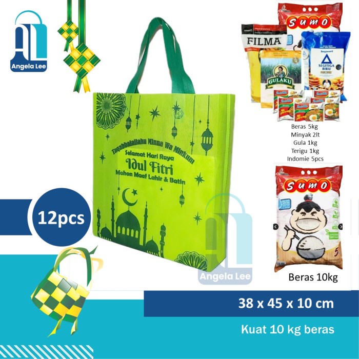 

Tas Kain Spunbond Press Lebaran Paket Idul Fitri Ramadhan Syukuran Thr - 30 Batik Hijau 034