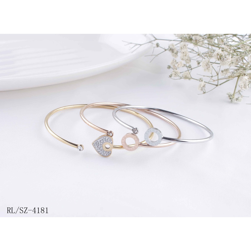 Gelang Titanium Set 3 Perhiasan Fashion 4006/4181