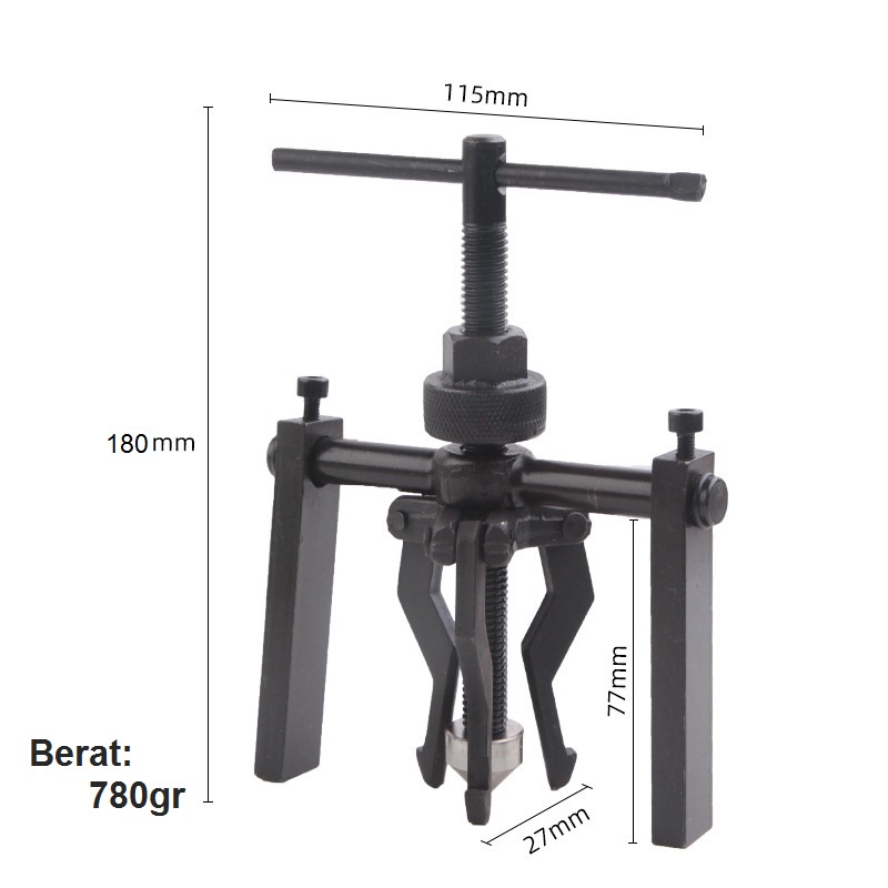 Treker Bearing Puller Pilot Bearing Puller Inner Treker Riku Cabut Bearing Dalam Ukuran 16-38mm Gear Extractor 3 Kaki Jaw Mesin Motor