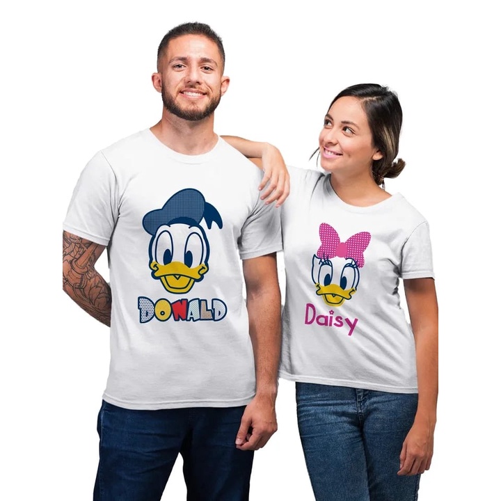 MYSTIQUE.ID-BAJU KAOS COUPLE DONA*D AND DAI*SY DUCK T-SHIRT LUCU KEREN DAN AESTETIC