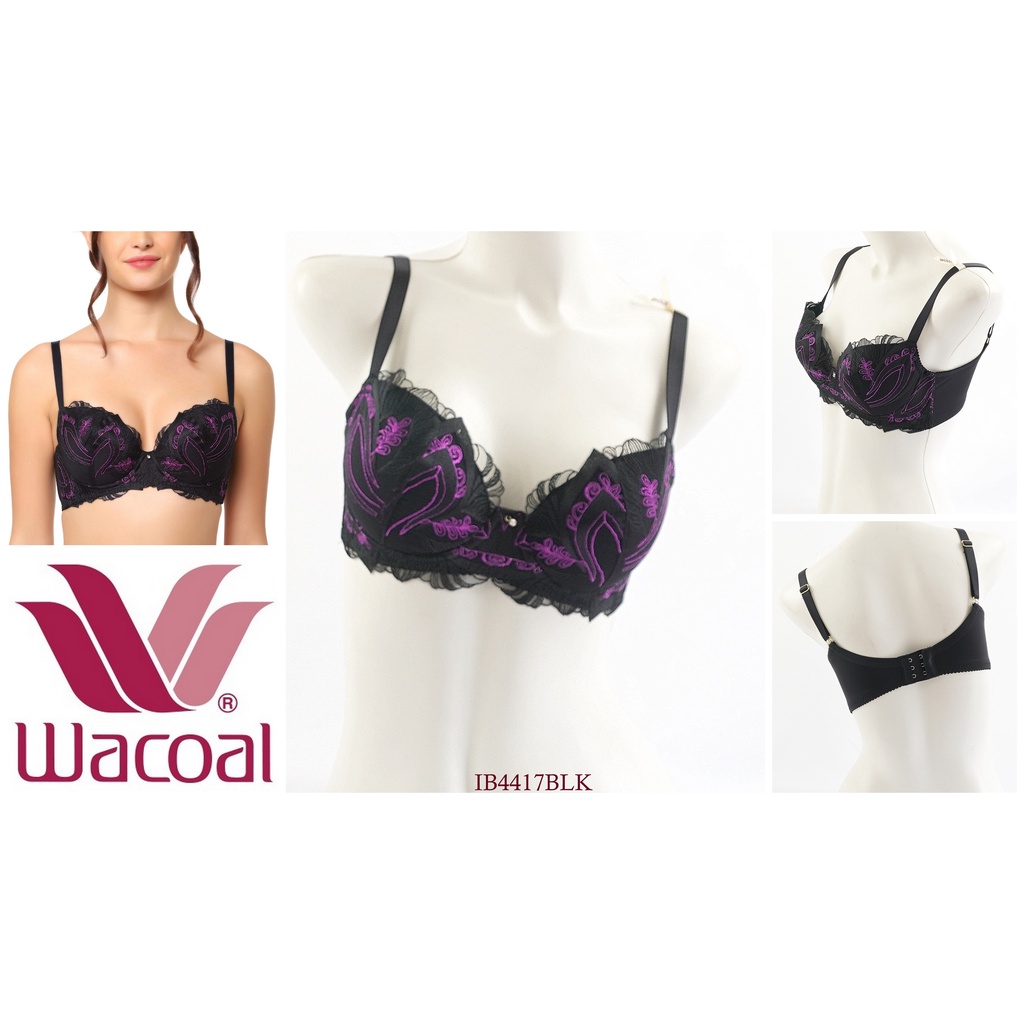 Bra Wanita Kawat Busa Tipis WACOAL Cup 3/4 Pakaian Dalam / Underwear IB4417