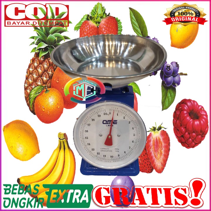 Timbangan Jarum / Timbangan Duduk QME 20kg / GSF 20 KG /CROWN  Timbangan Buah