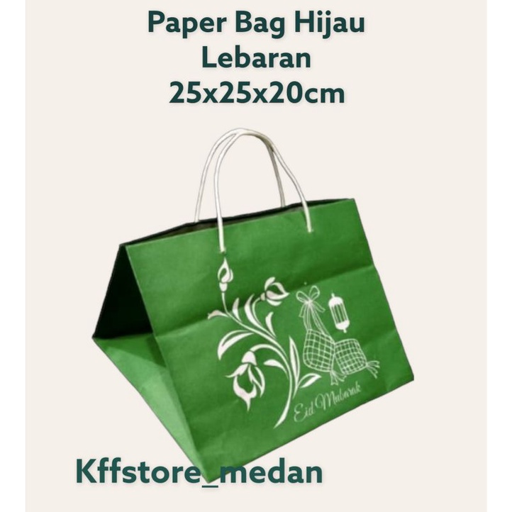

Paper Bag Hijau Lebaran 25x25x20cm (per pcs)
