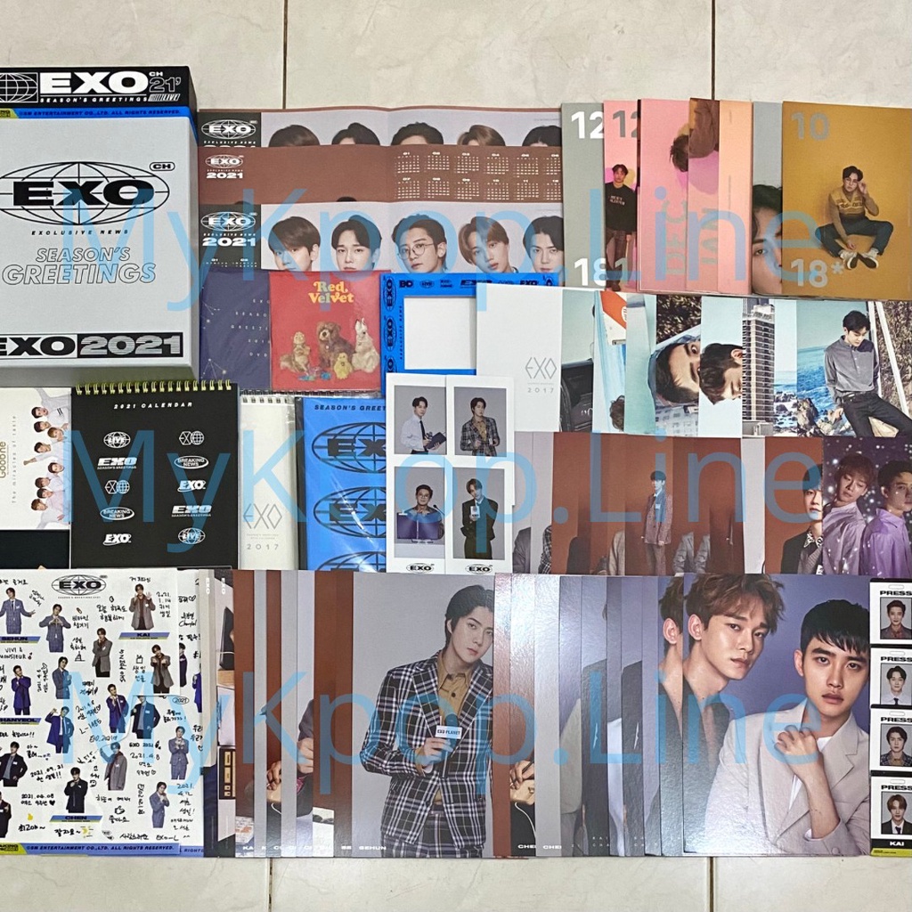 Sharing SG EXO 2017 2018 2019 2021 Photocard Postcard POB Polaroid Synnara ID Card Benefit Web Chany